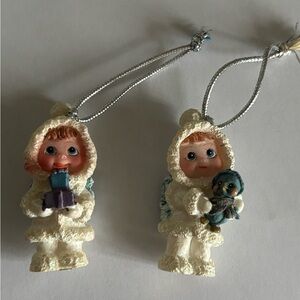 2 Dreamsicles Northern Lights angel ornaments